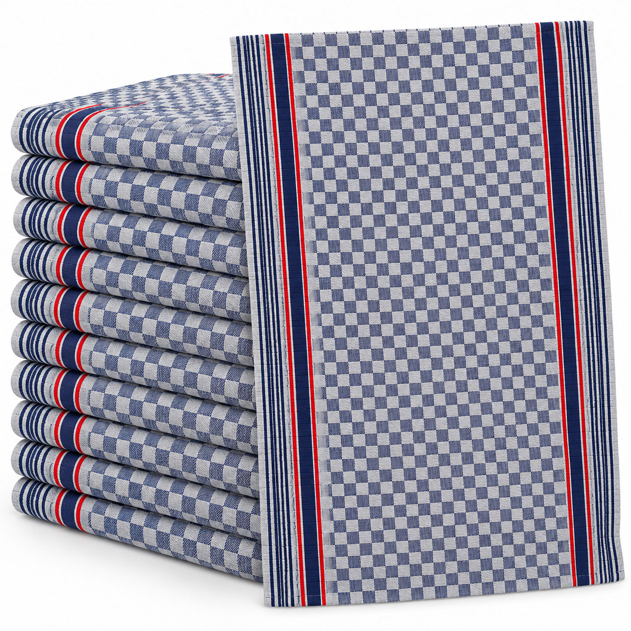 10x Geschirrtuch 50x100 cm blau Baumwolle, Grubentuch Allzwecktuch Gastro