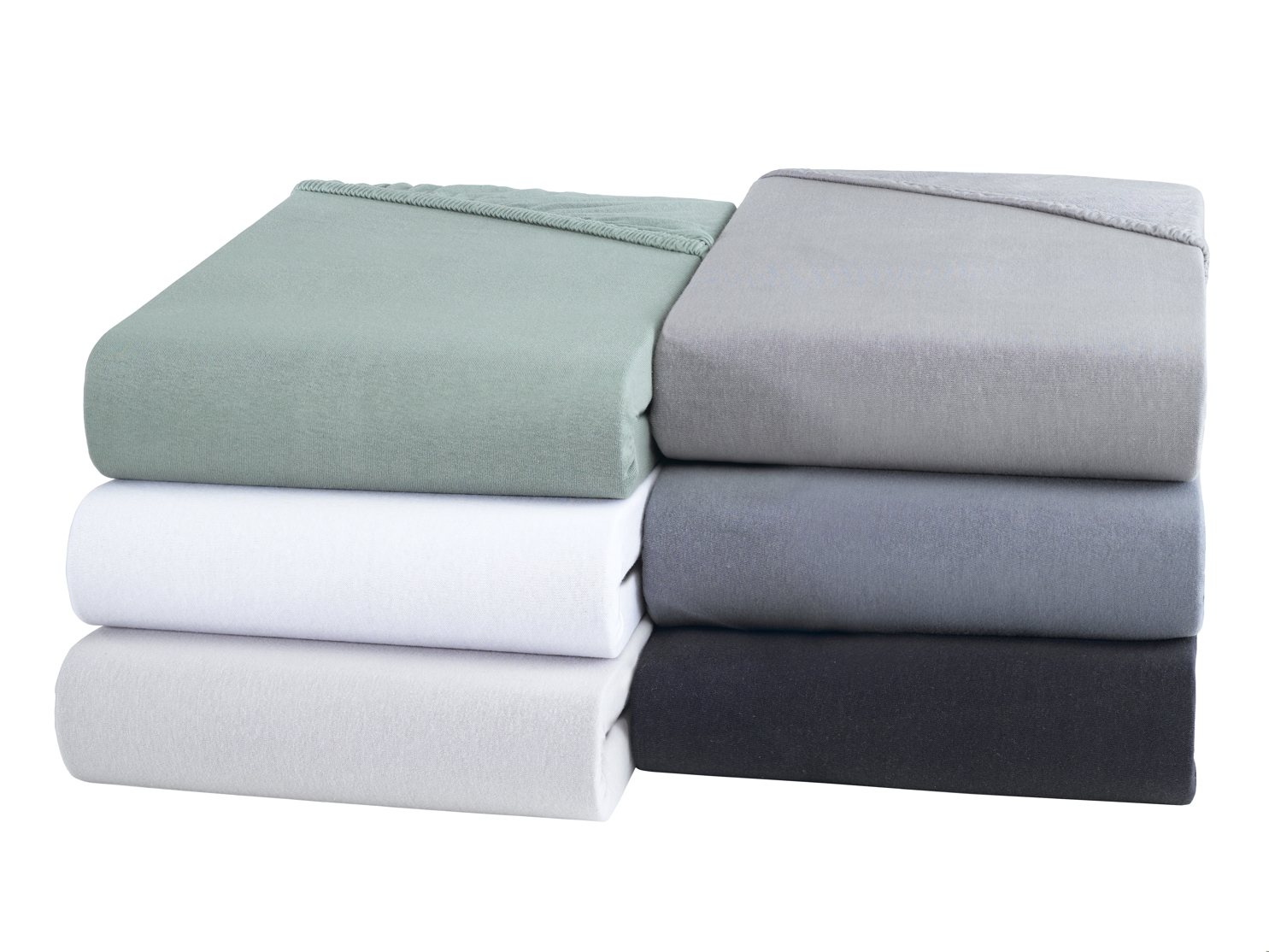 Elasthan Jersey Spannbettlaken, grau, 180-200x200cm 32er Steg