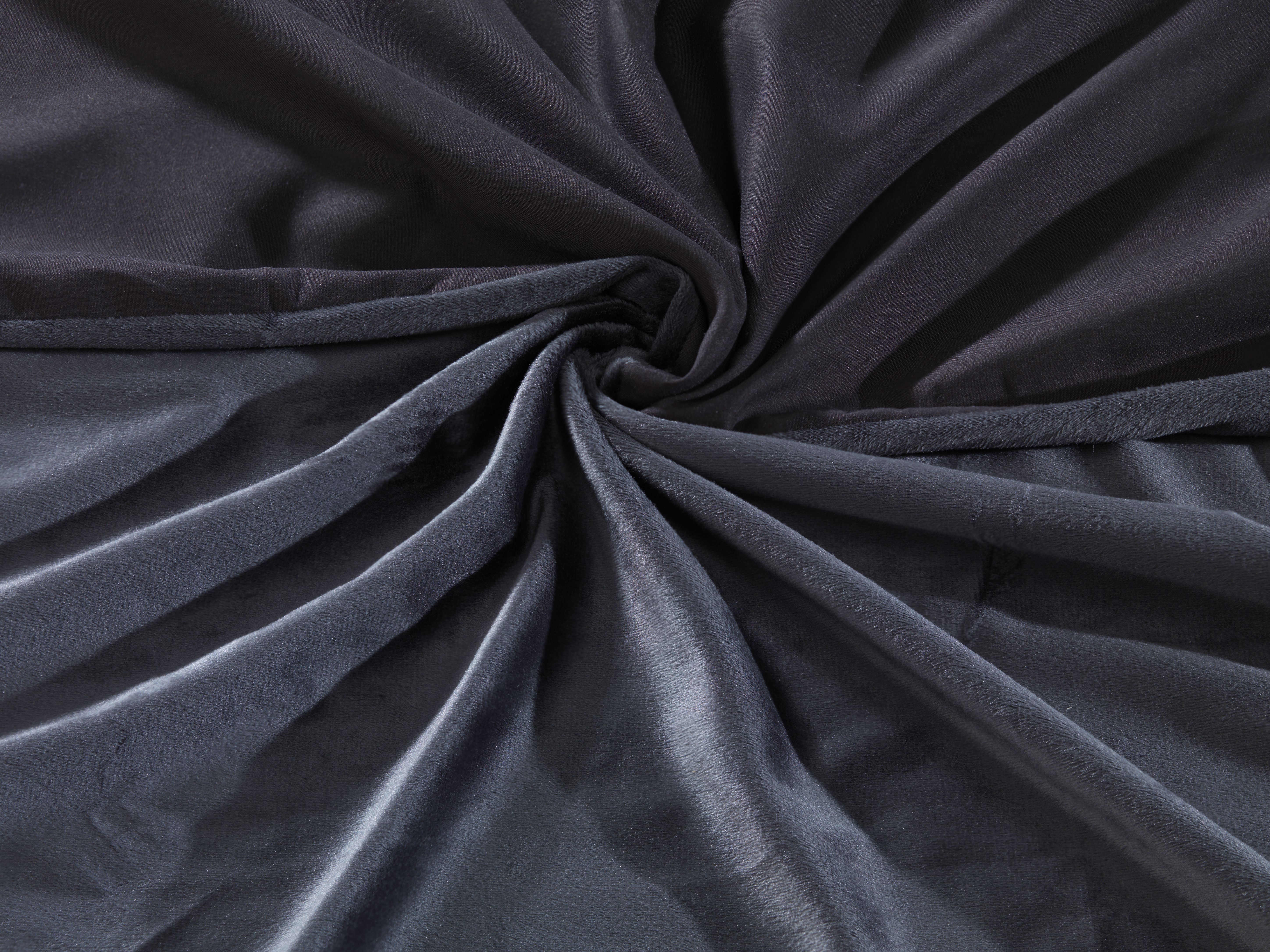 Winter Wende Bettwäsche Niki, Samt, 135x200+80x80cm uni grau, bügelfrei